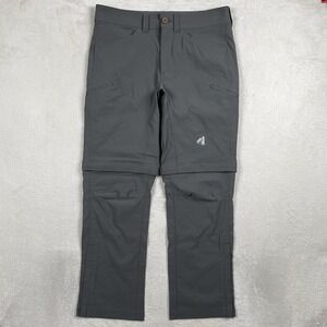 Eddie Bauer Guide Pro Convertible Pants Mens 32x30 Gray First Ascent Hiking Gorp